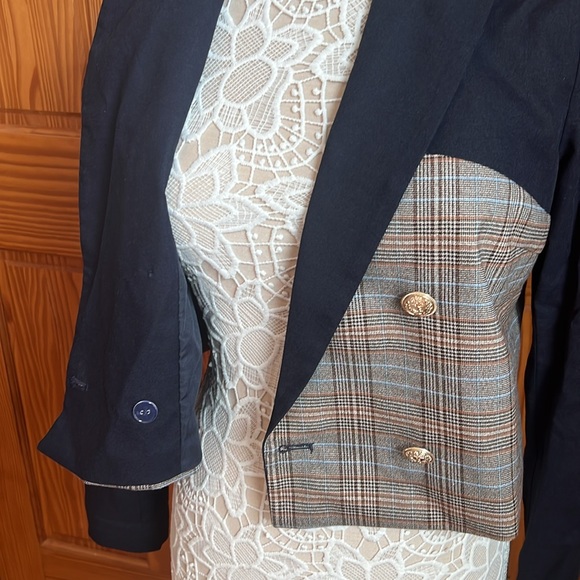 NWT Anthropologie Dolan Fabric Mix Corset Blazer - Picture 6 of 12